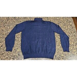 Scotch & Soda Classic Navy Blue Turtleneck Sweater For Men Size XL Lightweight